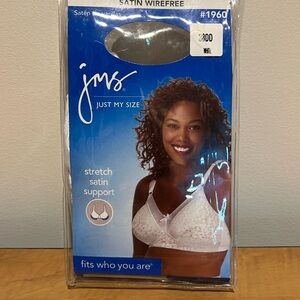 JMS Just My Size Satin Wirefree Bra 38DD